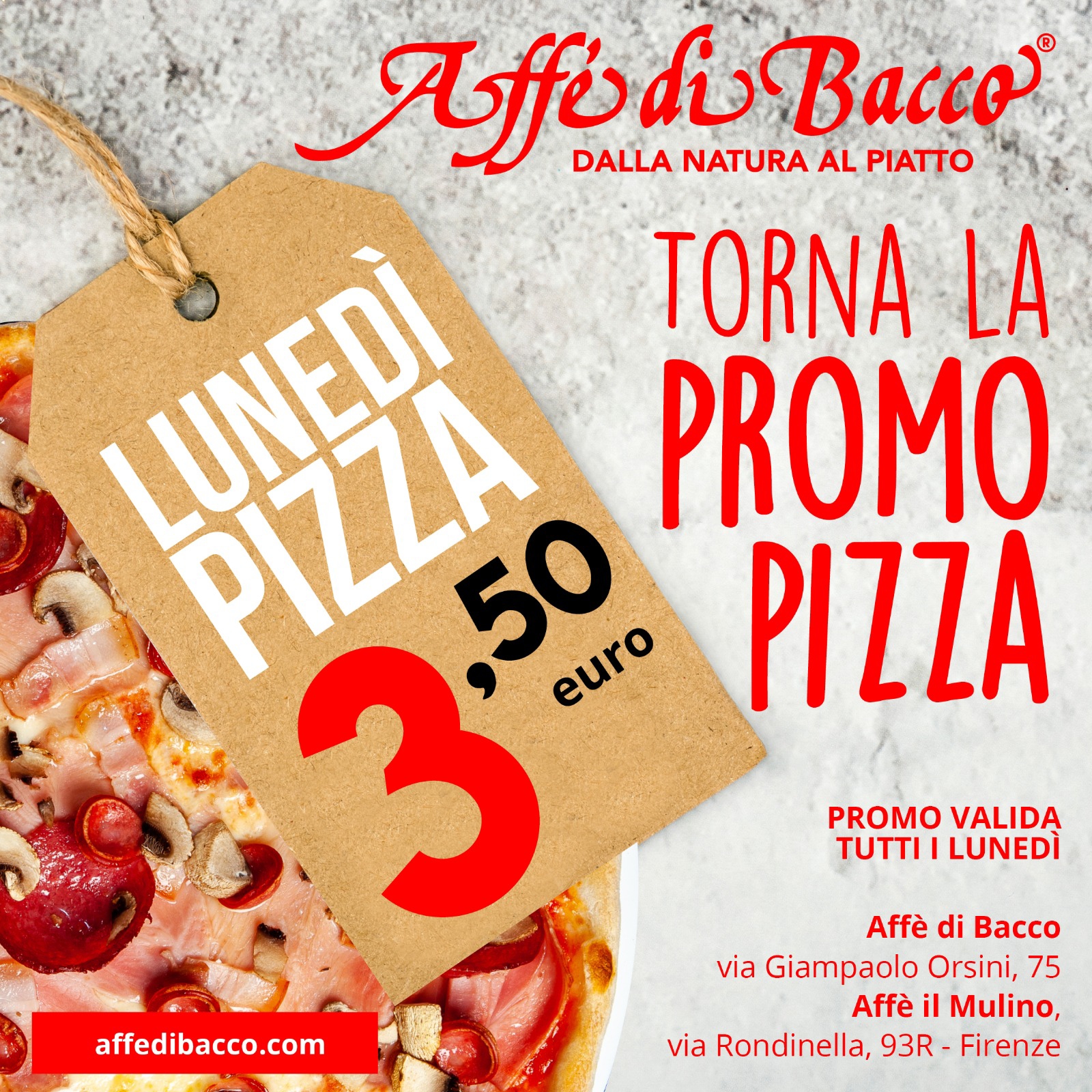 promo pizza 3 euro